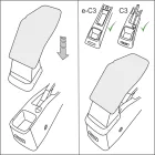 RATI ARMSTER 3 Armlehne CITROEN C3 2024-  [schwarz,vegan Leder]