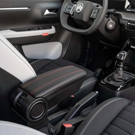RATI ARMSTER 3 Armlehne CITROEN C3 2024-  [schwarz,vegan Leder,rote Nähte]