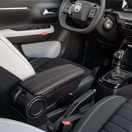 RATI ARMSTER 3 Armlehne CITROEN C3 2024-  [schwarz,vegan Leder,rote Nähte]