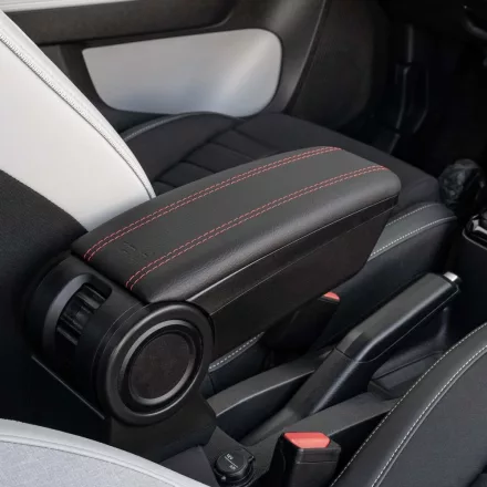 RATI ARMSTER 3 Armlehne CITROEN E-C3 2024-  [schwarz,vegan Leder,rote Nähte]