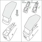RATI ARMSTER 3 Armlehne CITROEN E-C3 AIRCROSS 2024-  [schwarz,vegan Leder,rote Nähte]